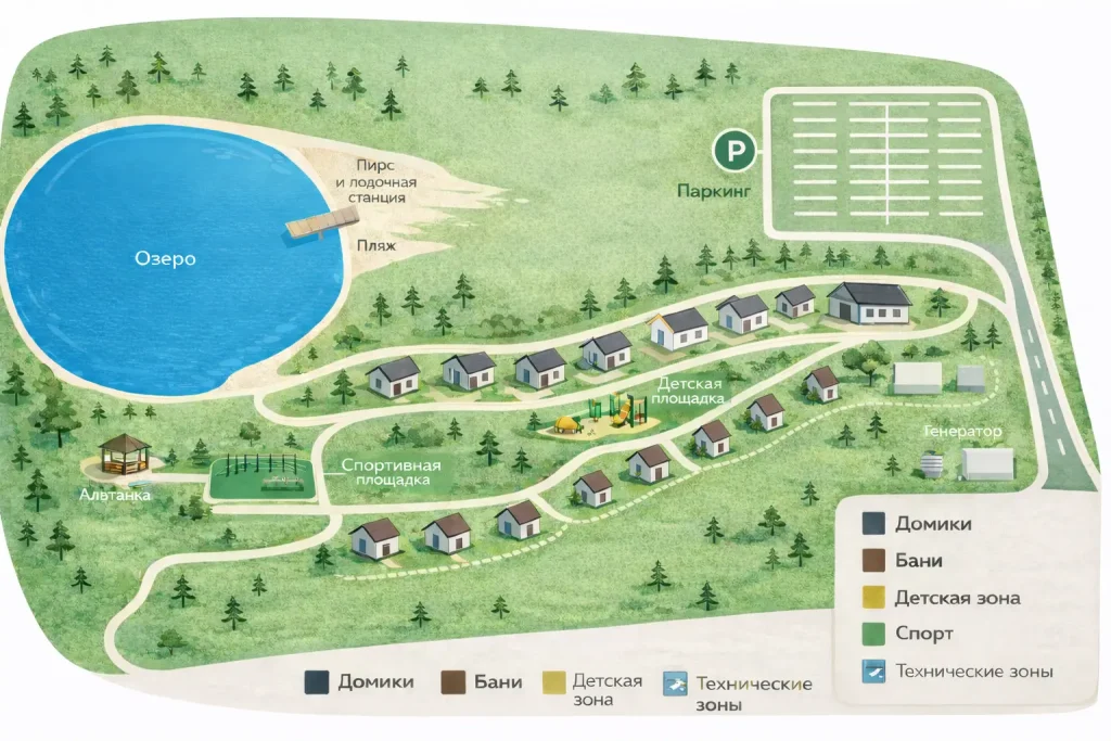 Схема комплекса Log House Savin